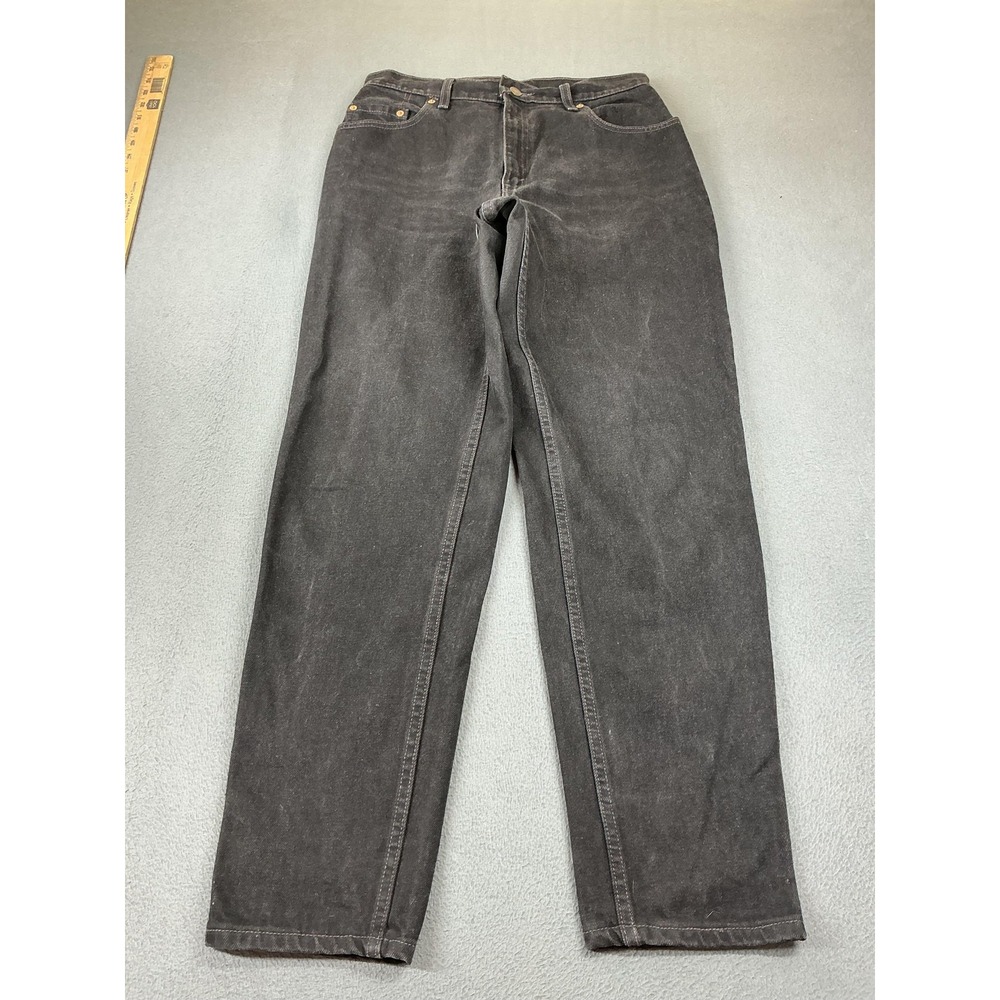 Levi's 550 Jeans Womens 12 Black Relaxed Tapered Charcoal Wash Denim 100% Cotton